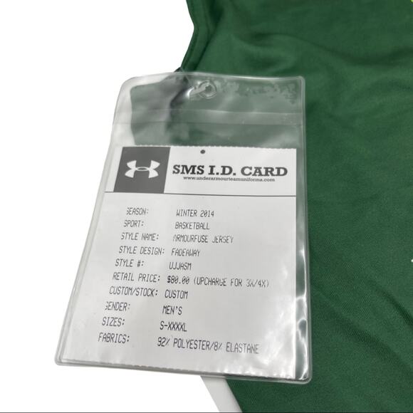 NEW - Under Armour Men's USF Florida Bulls #32 Basketball Jersey Green LARGE - Picture 7 of 11